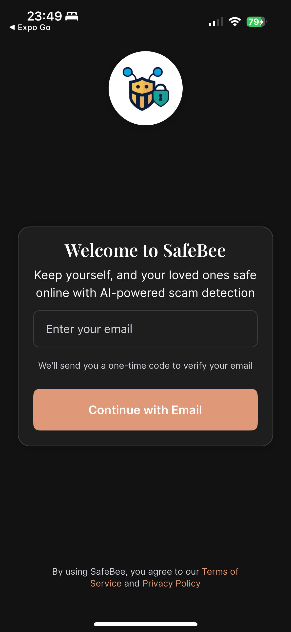 SafeBee app screenshot 1