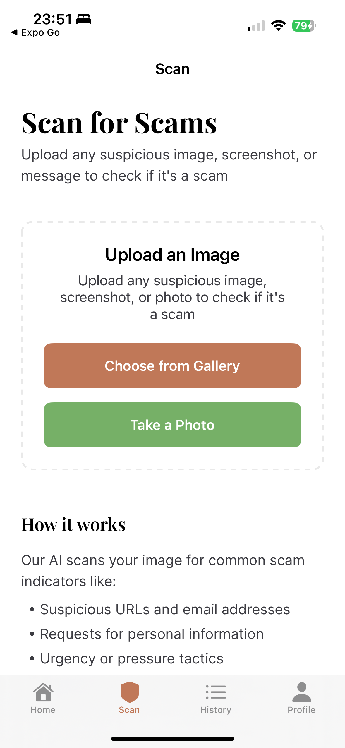 Upload suspicious content
